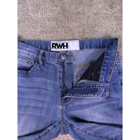 RWH Mens Size 30 Blue Stretch Pocket Mid Rise Straight Jeans 30x33 D993 - Picture 3 of 13